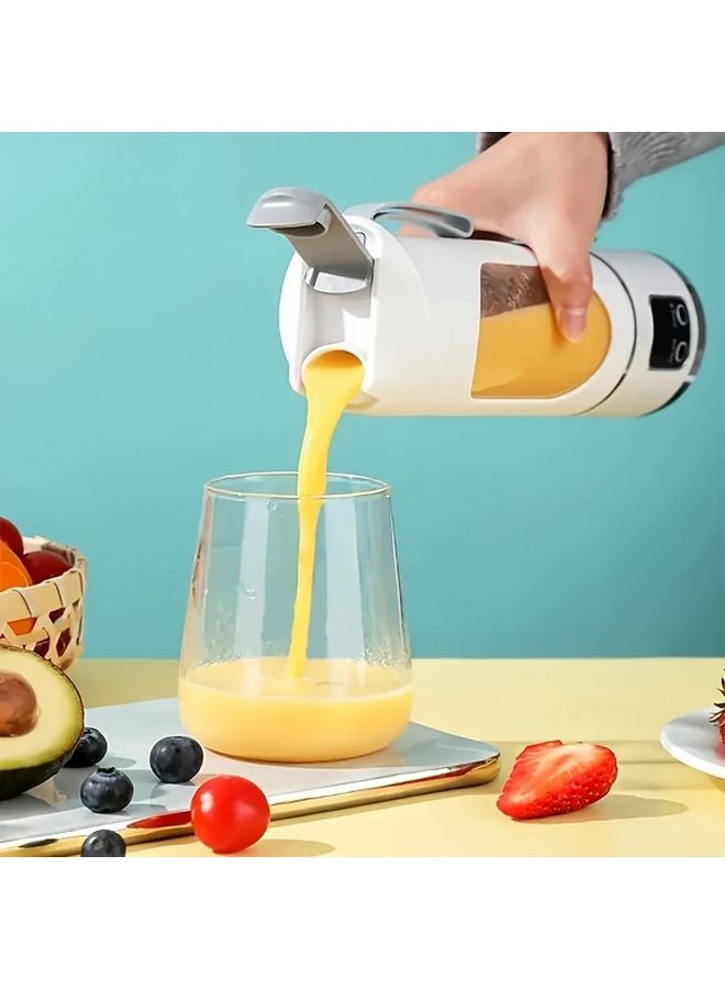 White USB Rechargeable Juicer Blender Portable Digital Display Easy Clean Smoothies - Image 4